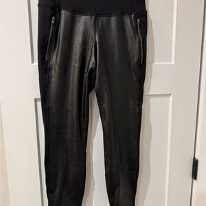Old Navy Black Faux Leather Leggings